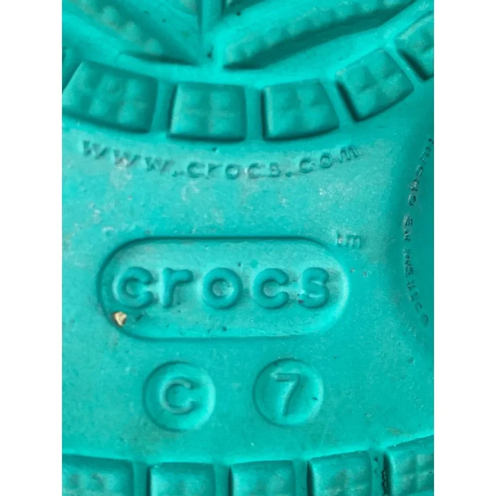 Crocs Classic Green Slip On Clogs Toddler Size C 7 shoes